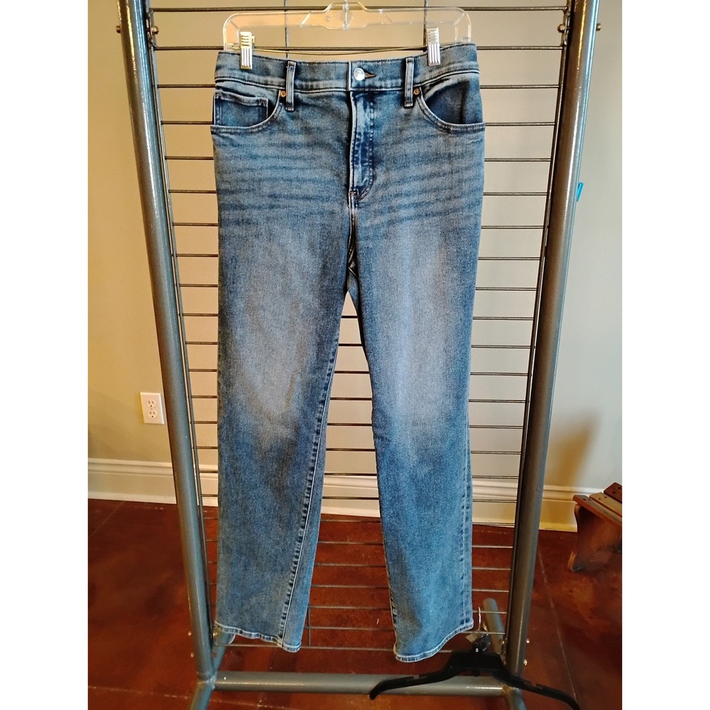 Express 90s Slim High Rise Hyper Sculpt Hyper Stretch Jeans Medium Wash 10L‎